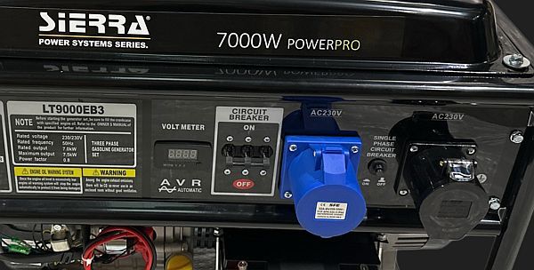 1 & 3-Fas 230V - 7000W Bensinaggregat
