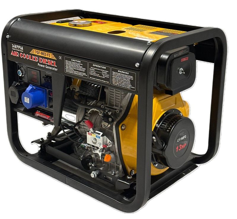 3 fas 230V - Dieselaggregat 7000Watt